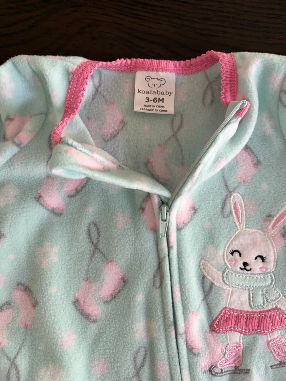 Koala Baby Ice Skating Fleece Footed Pajamas (3-6M)